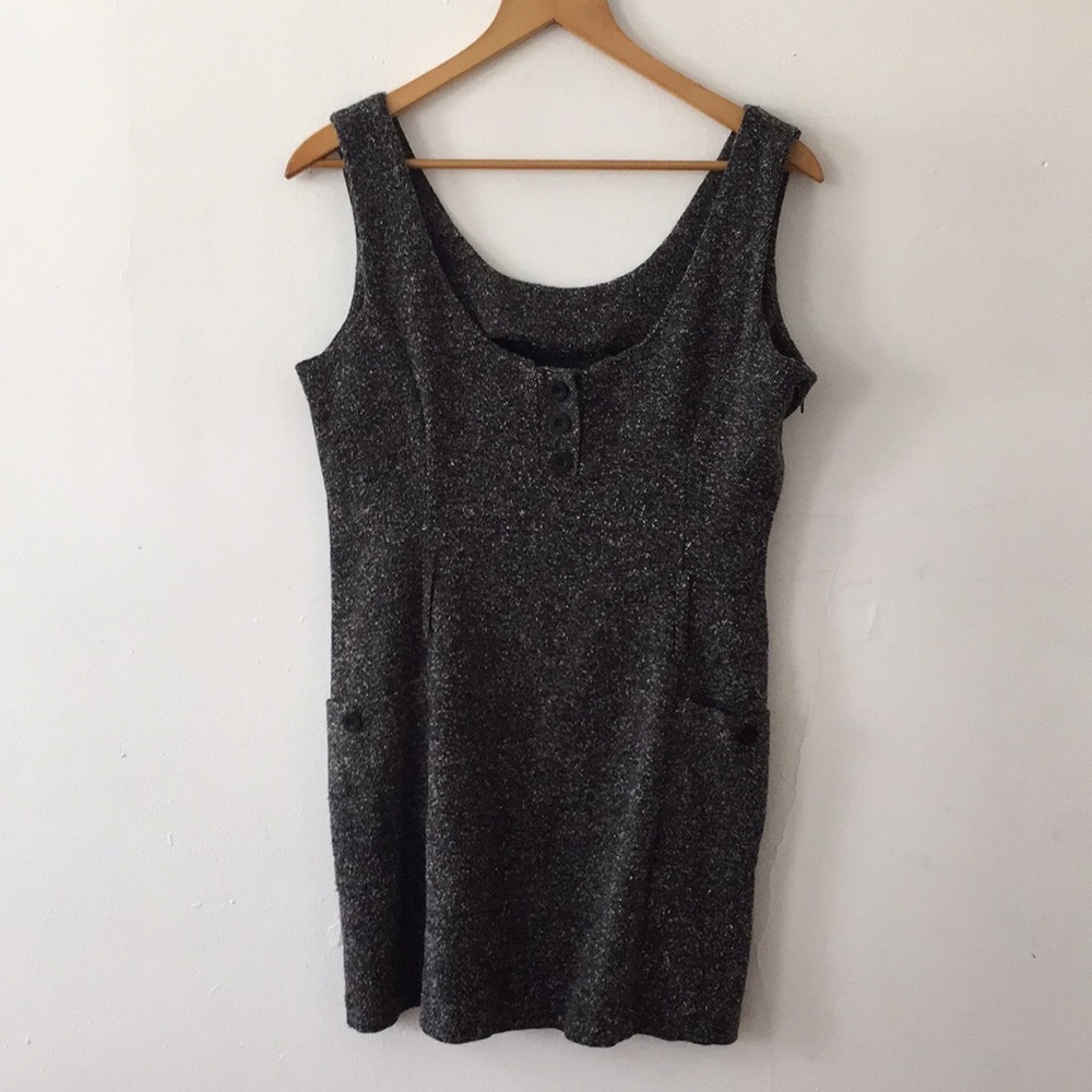 Vintage tweed romper with pockets
